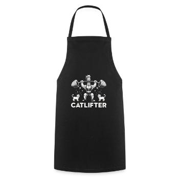 Deadlifter Fitness Workout Bodybuilder Deadlifting - Cooking Apron - black - Front - AI Model Male 185 dark (185cm)