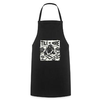 Tiler Flooring Job Tiler - Cooking Apron - black - Front - AI Model Male 185 dark (185cm)