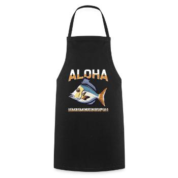 Humuhumunukunukuapua'a Riff-drückerfisch - Kochschürze - Schwarz - Vorne - AI Model Male 185 dark (185cm)