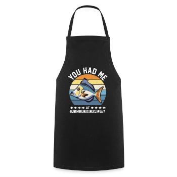 Riff Triggerfish Drum Hummuhumunukunukuapua'a - Cooking Apron - black - Front - AI Model Male 185 dark (185cm)
