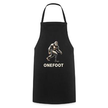 Bigfoot Sasquatch Amputé de la Jambe Conscience - Tablier de cuisine - noir - Devant - AI Model Male 185 dark (185cm)