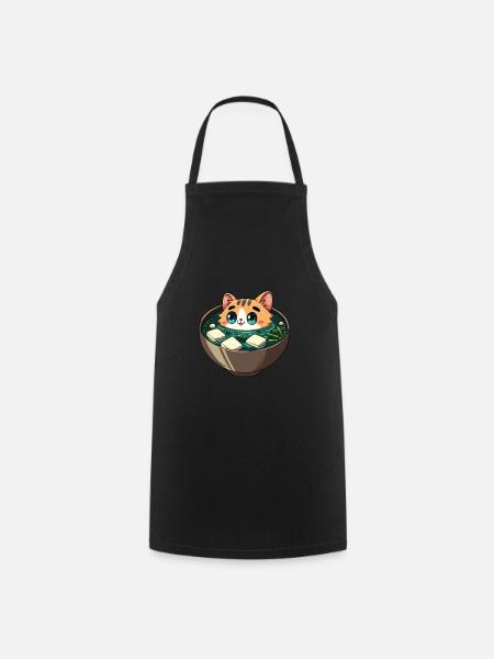 Miso-suppe Katzenliebhaber - Kochschürze - Schwarz