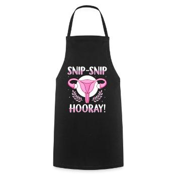 Endometriosis Gynecological Surgery Recovery - Cooking Apron - black - Front - AI Model Male 185 dark (185cm)