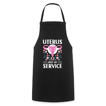 Gynecological Surgery Endometriosis - Cooking Apron - black - Front - AI Model Male 185 dark (185cm)