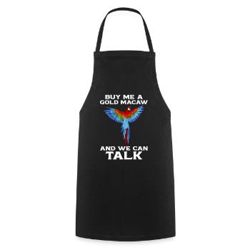 Blue gold macaw ornithologist enthusiast gift - Cooking Apron - black - Front - AI Model Male 185 dark (185cm)