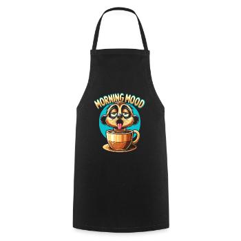 Erdmännchen Kaffee - Kochschürze - Schwarz - Vorne - AI Model Male 185 dark (185cm)