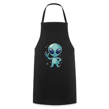 ILY Cat ASL Geste de la main Perte auditive sourde - Tablier de cuisine - noir - Devant - AI Model Male 185 dark (185cm)