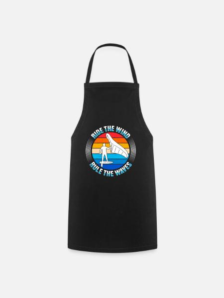 Wingsurfing Foil Wing Wing Boarding Wing Foiling - Cooking Apron - black