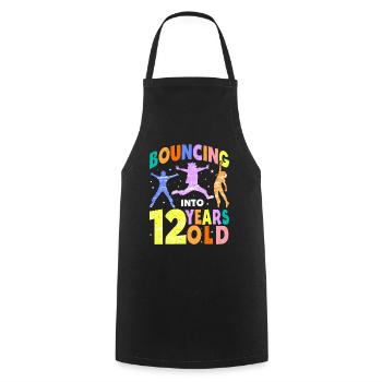 Trampoline Lover 8e anniversaire Party Jumping - Tablier de cuisine - noir - Devant - AI Model Male 185 dark (185cm)