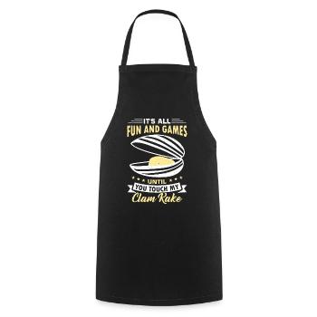Mussels Seafood - Cooking Apron - black - Front - AI Model Male 185 dark (185cm)