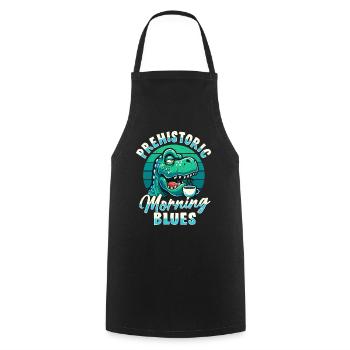 Grumpy Trex Dinosaur With - Cooking Apron - black - Front - AI Model Male 185 dark (185cm)
