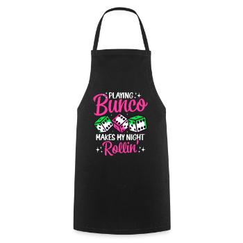 Playing Bunco Turns My Night into a Rollin Design - Cooking Apron - black - Front - AI Model Male 185 dark (185cm)