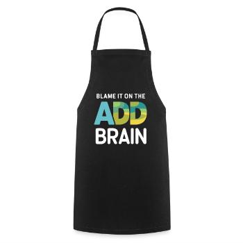 Attention Deficit Hyperactivity Disorder ADD - Cooking Apron - black - Front - AI Model Male 185 dark (185cm)