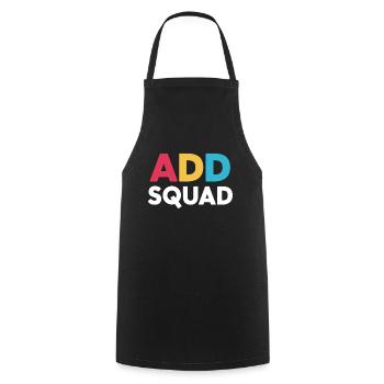 Attention Deficit Hyperactivity Disorder ADD - Cooking Apron - black - Front - AI Model Male 185 dark (185cm)