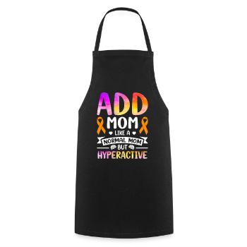 Attention Deficit Hyperactivity Disorder ADD - Cooking Apron - black - Front - AI Model Male 185 dark (185cm)