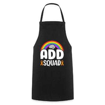 Attention Deficit Hyperactivity Disorder ADD - Cooking Apron - black - Front - AI Model Male 185 dark (185cm)