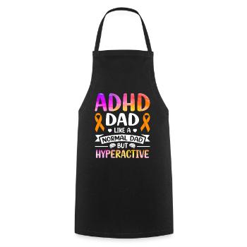Funny ADHD saying - Cooking Apron - black - Front - AI Model Male 185 dark (185cm)