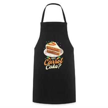Witziger Karottenkuchen Spruch - Kochschürze - Schwarz - Vorne - AI Model Male 185 dark (185cm)