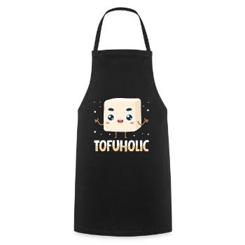 Vegan Vegetarier Design für einen Tofu Fan - Kochschürze - Schwarz - Vorne - AI Model Male 185 dark (185cm)