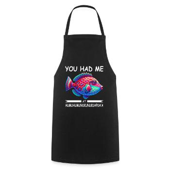 Hawaiian triggerfish Humuhumunukunukuapua'a - Cooking Apron - black - Front - AI Model Male 185 dark (185cm)
