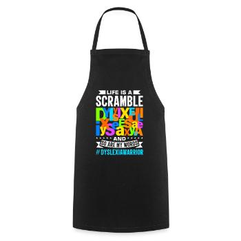 Dyslexia Dyslexia Dyslexia Dyslexic - Cooking Apron - black - Front - AI Model Male 185 dark (185cm)