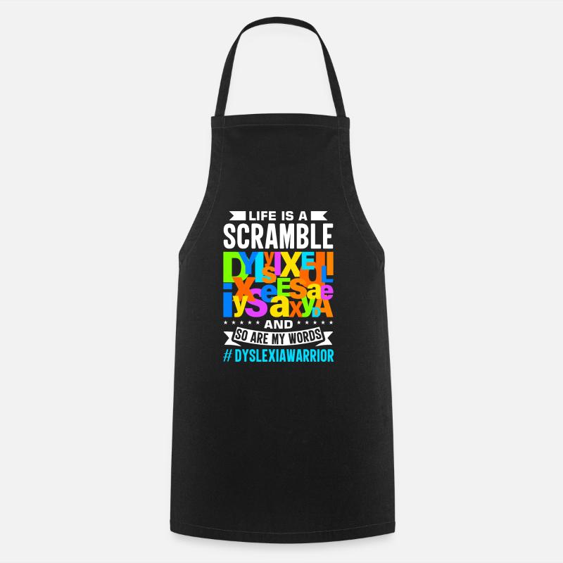 Dyslexie Dyslexie Dyslexie Dyslexique - Tablier de cuisine - noir