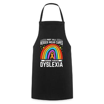 Dyslexia Dyslexia Dyslexia Dyslexic - Cooking Apron - black - Front - AI Model Male 185 dark (185cm)