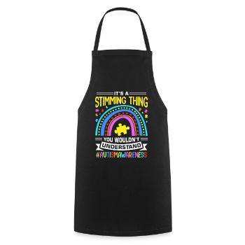 Autism Autistic Autistic - Cooking Apron - black - Front - AI Model Male 185 dark (185cm)
