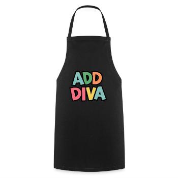 Attention Deficit Hyperactivity Disorder ADD - Cooking Apron - black - Front - AI Model Male 185 dark (185cm)