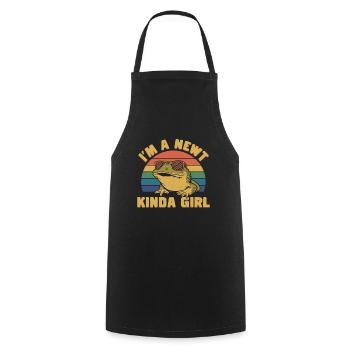 Funny newt saying - Cooking Apron - black - Front - AI Model Male 185 dark (185cm)