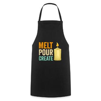 Drôle de fabricant de bougies Candle Maker Saying - Tablier de cuisine - noir - Devant - AI Model Male 185 dark (185cm)
