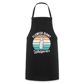 Flemish Giant Rabbit Rabbit Rabbit - Cooking Apron - black - Front - AI Model Male 185 dark (185cm)