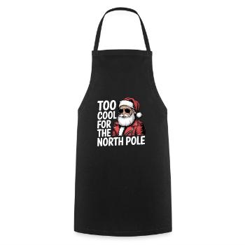 Christmas Cool Santa Claus - Cooking Apron - black - Front - AI Model Male 185 dark (185cm)