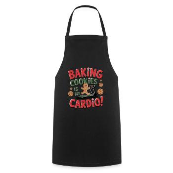 Christmas Time Cookies Gingerbread Baking - Cooking Apron - black - Front - AI Model Male 185 dark (185cm)