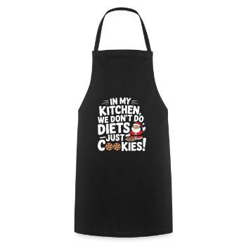Christmas Time Cookies Gingerbread Baking - Cooking Apron - black - Front - AI Model Male 185 dark (185cm)