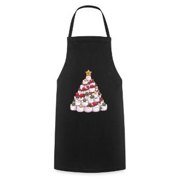 Weihnachten Weihnachtsbaum Marshmallow - Kochschürze - Schwarz - Vorne - AI Model Male 185 dark (185cm)