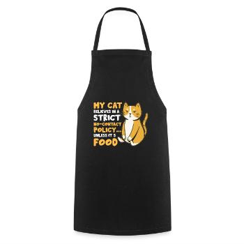 Drôle de dicton de chat - Tablier de cuisine - noir - Devant - AI Model Male 185 dark (185cm)