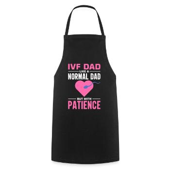 Vitro Fertilization IVF - Cooking Apron - black - Front - AI Model Male 185 dark (185cm)