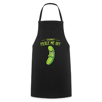 Cornichon à l’aneth Je suis l’un des cornichons - Tablier de cuisine - noir - Devant - AI Model Male 185 dark (185cm)