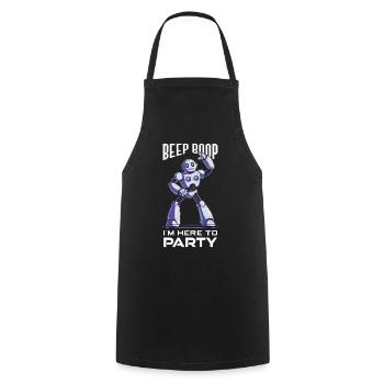 Ai Robotics Geek Tech Humor Robot - Cooking Apron - black - Front - AI Model Male 185 dark (185cm)