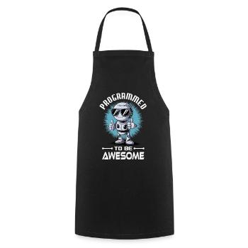 Ai Robotics Geek Tech Humor Robot - Cooking Apron - black - Front - AI Model Male 185 dark (185cm)