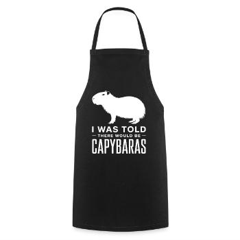 Capybara - Cooking Apron - black - Front - AI Model Male 185 dark (185cm)