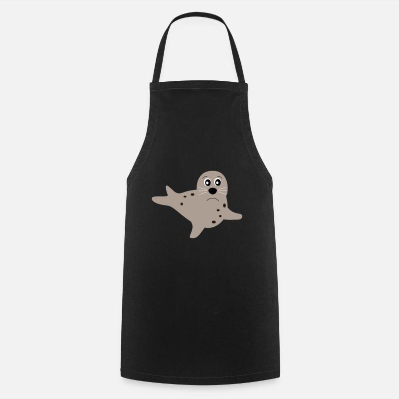 seal seals seal seals animals - Cooking Apron - black