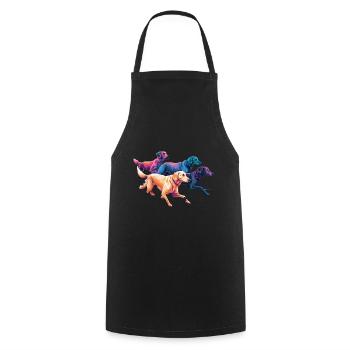 Bunte Hunde - Hunde Gruppe - Kochschürze - Schwarz - Vorne - AI Model Male 185 dark (185cm)