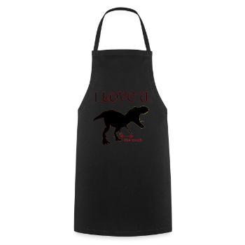 T-Rexlove - Cooking Apron - black - Front - AI Model Male 185 dark (185cm)