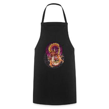 Drache Drago wyvern dragon taragon Japan Gamer - Cooking Apron - black - Front - AI Model Male 185 dark (185cm)