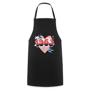 Birthday 60 years adores year of birth 1963 - Cooking Apron - black - Front - AI Model Male 185 dark (185cm)