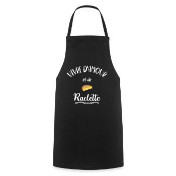Vivre d'Amour et De Raclette - Tablier de cuisine - noir - Devant - AI Model Male 185 dark (185cm)