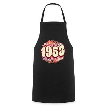 Fête Anniversaire Femme 1953 70 Ans Anniversaire - Tablier de cuisine - noir - Devant - AI Model Male 185 dark (185cm)