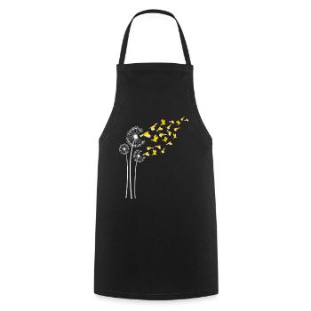 Kanarische Löwenzahnblüte für Löwenzahn-Liebhaber - Kochschürze - Schwarz - Vorne - AI Model Male 185 dark (185cm)
